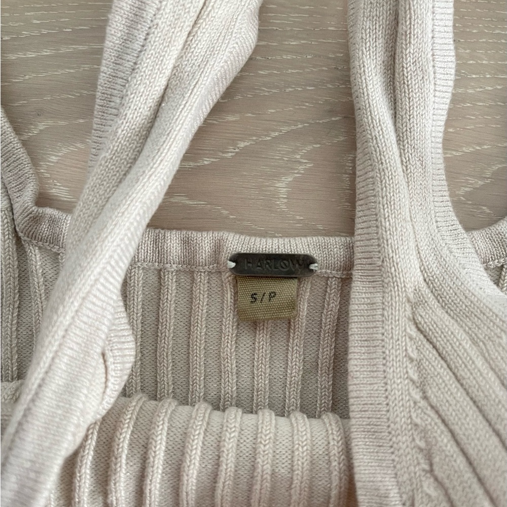 Ribbed Beige Two-Piece Set - Picture 3 of 3